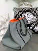 Neoprene handbag grey orange